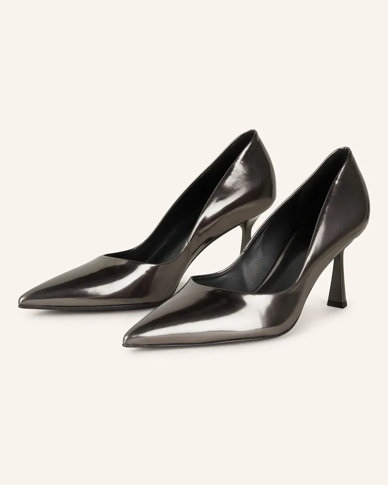 Högl Lack-Pumps Dunkelgrau