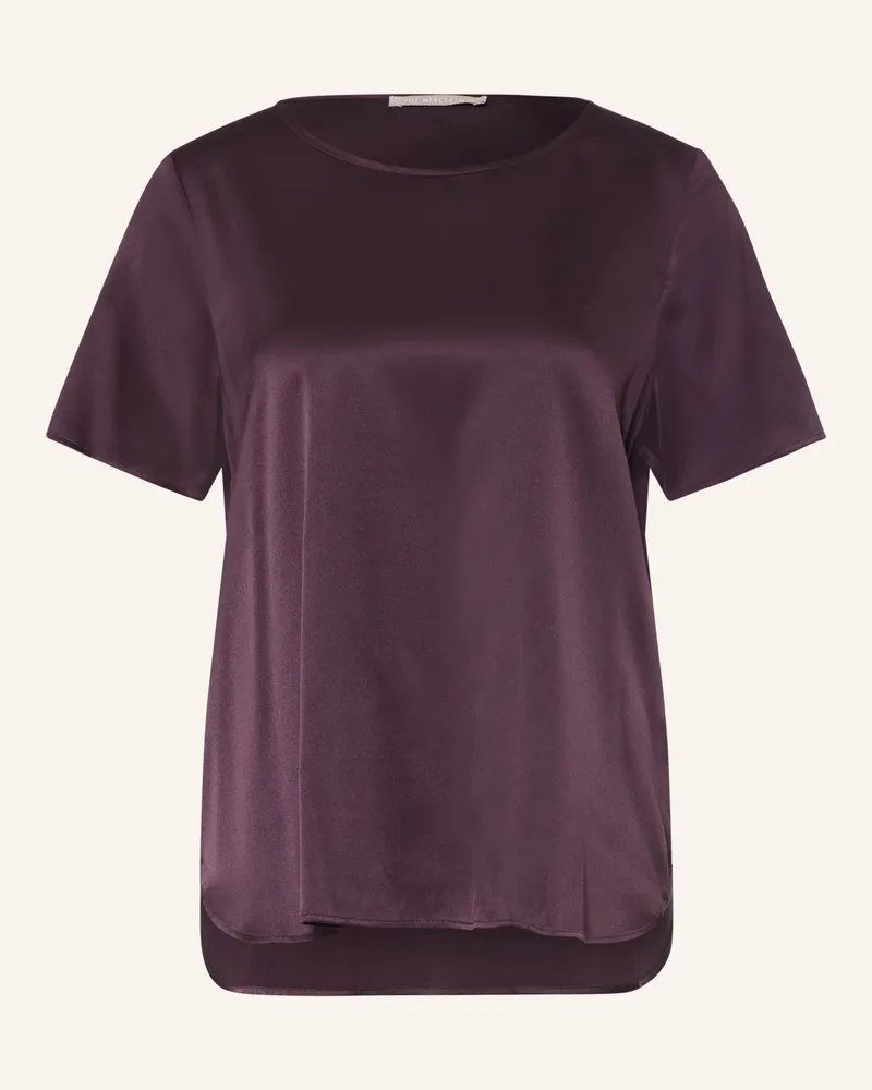 (THE MERCER) N.Y. Blusensirt Aus Satin Mit Seide lila Dunkellila