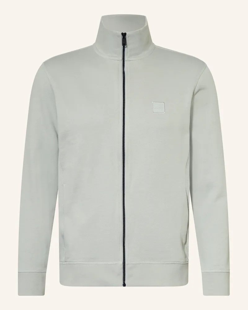 HUGO BOSS Sweatjacke Zestart gruen Mint