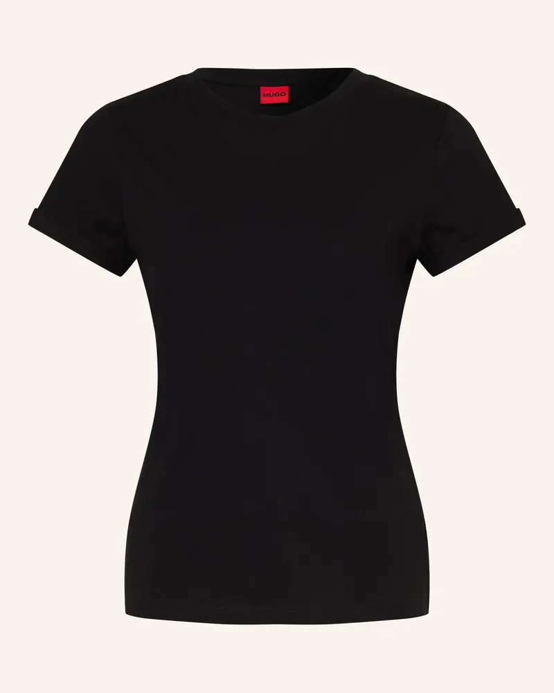 HUGO BOSS T-Shirt The Plain schwarz Schwarz
