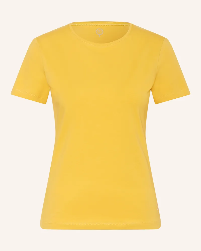 Boviva T-Shirt mit Schmucksteinen Dunkelgelb