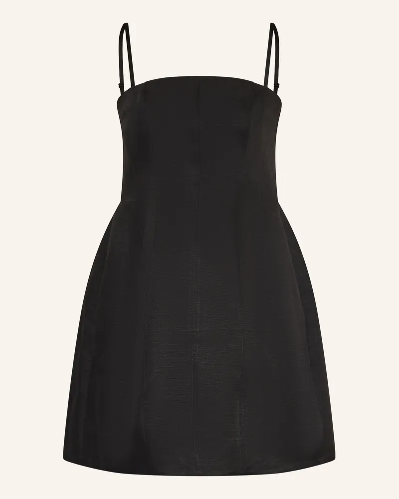 Maje Kleid mit Leinen Schwarz