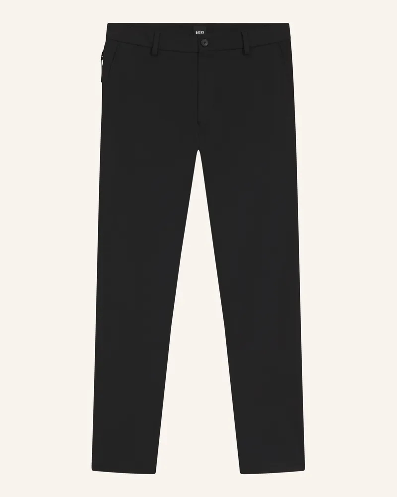 HUGO BOSS Casual Hose P-kane1-Zip Regular schwarz Schwarz