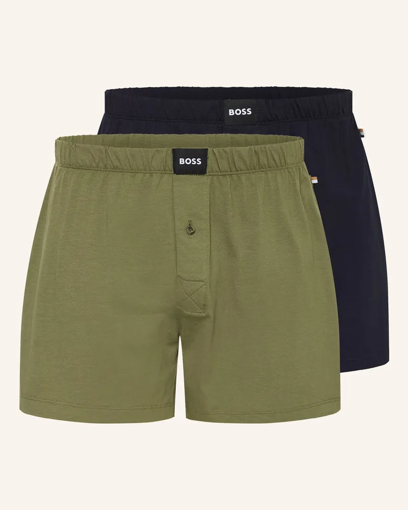 HUGO BOSS 2er-Pack Boxershorts gruen Oliv