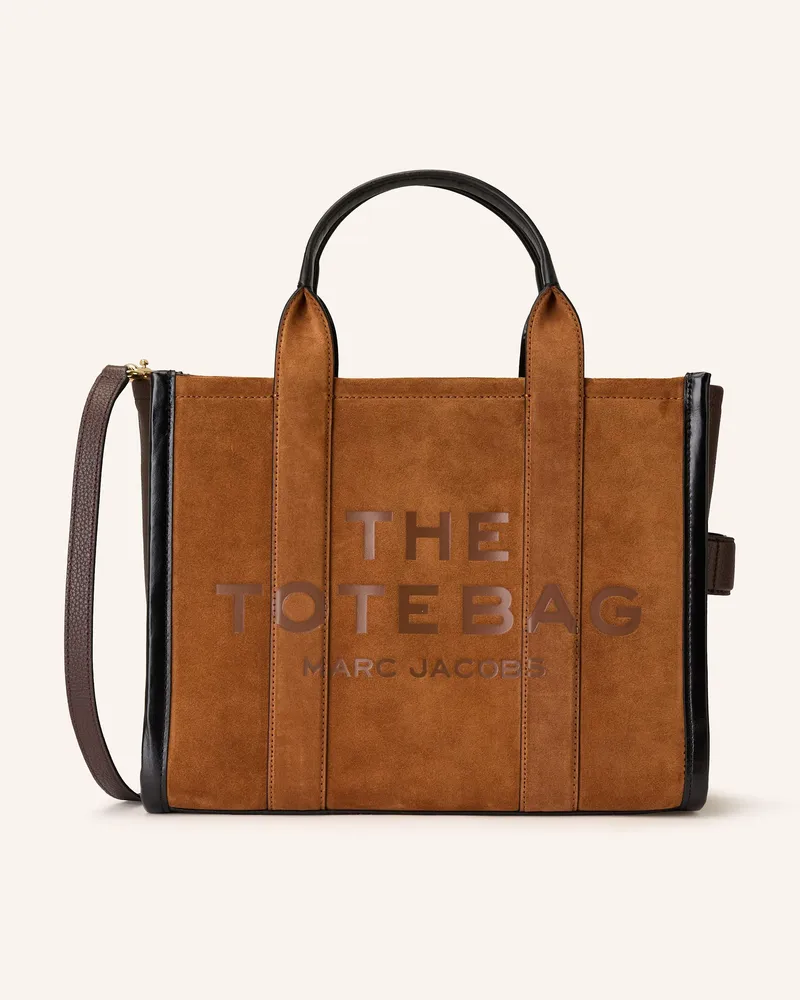 Marc Jacobs Shopper THE SUEDE MEDIUM TOTE BAG Cognac