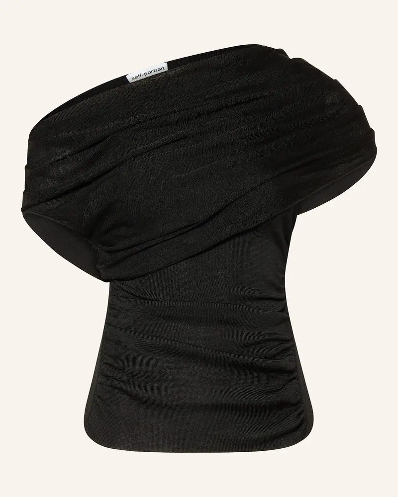 Self-Portrait Top schwarz Schwarz