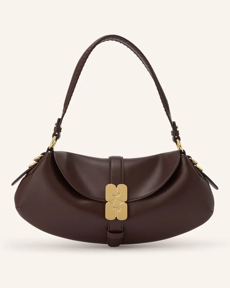 Ganni Handtasche B-Kat braun Dunkelbraun