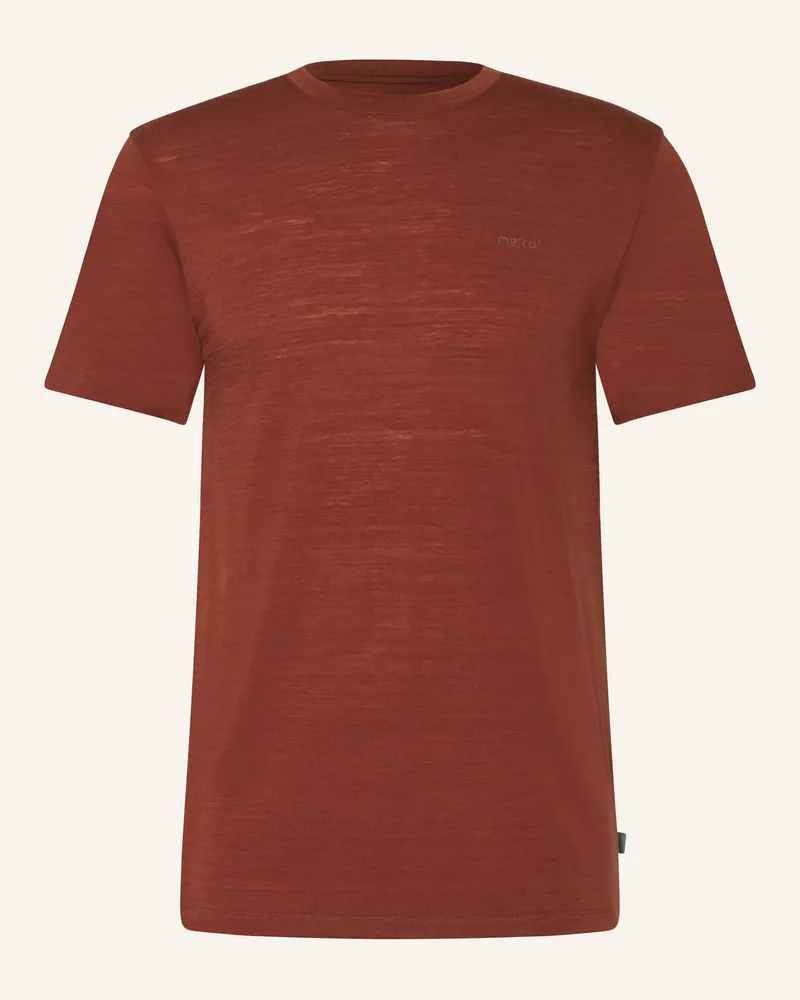 me°ru' T-Shirt Laholm braun Dunkelorange