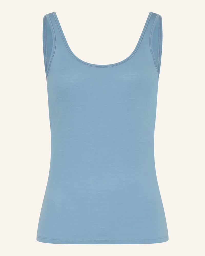 Icebreaker Funktionswäsche-Top Siren Aus Merinowolle blau Blaugrau