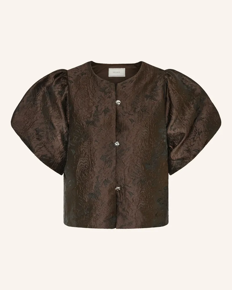 Neo Noir Jacquard-Bluse AISA Dunkelbraun