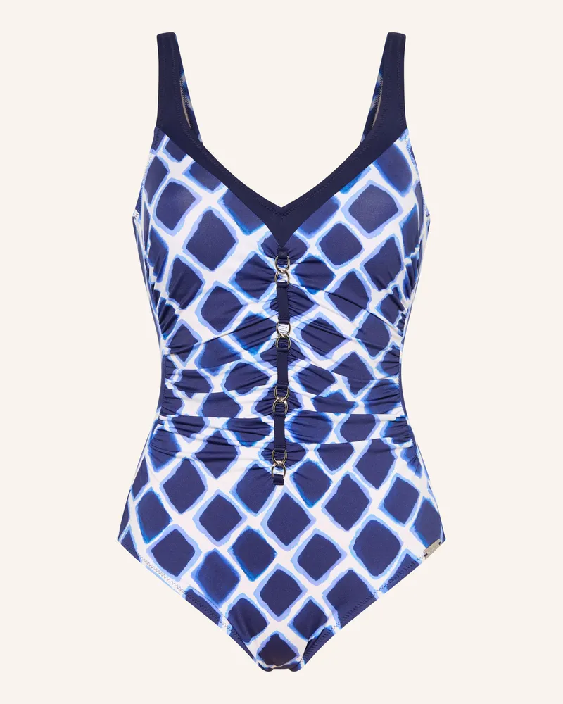 Charmline Badeanzug Nautical Rhythm Im Shaping-Effekt blau Dunkelblau