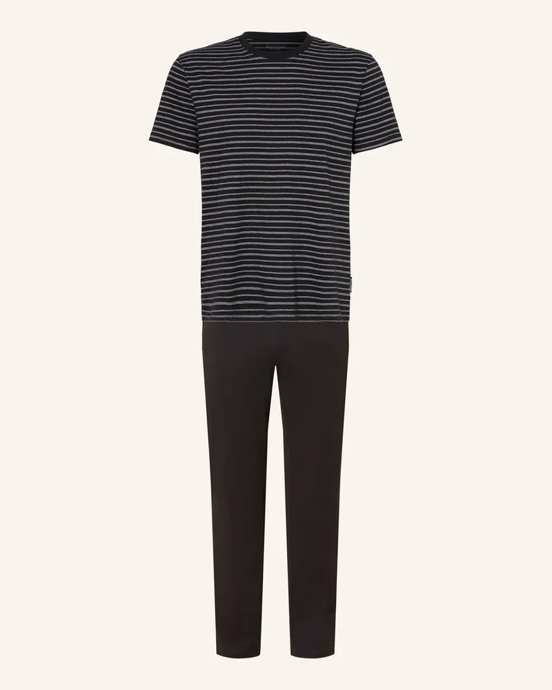 Marc O'Polo Schlafanzug schwarz Schwarz