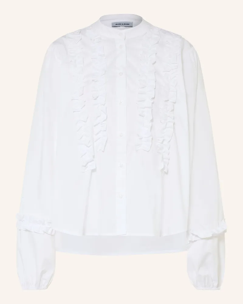 More & More Bluse Mit Rüschen weiss Weiss