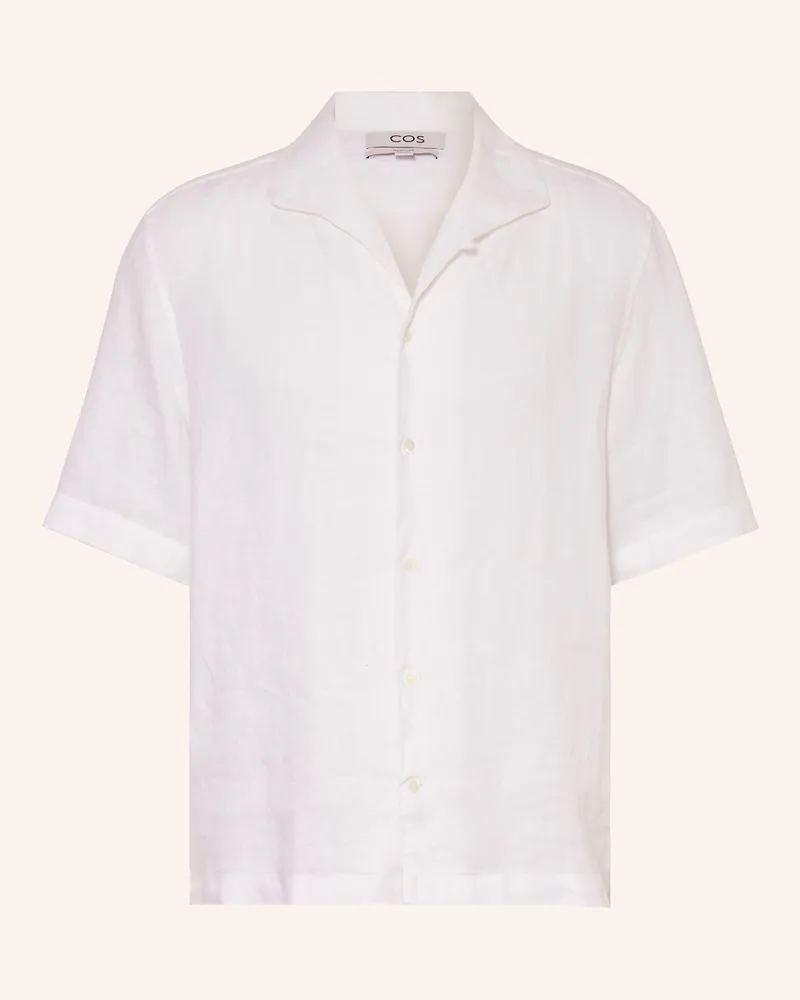 COS Resorthemd Regular Fit aus Leinen Weiss