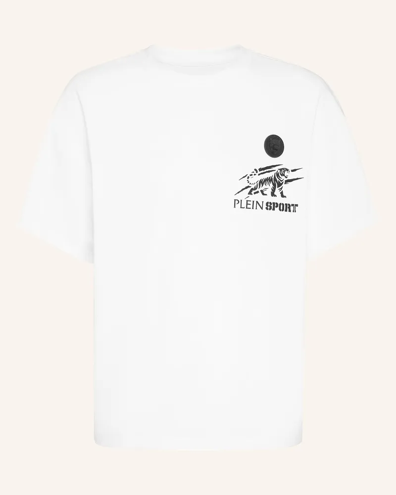 Philipp Plein Plein Sport T-Shirt Rundhalsausschnitt Ss Tiger weiss Weiss
