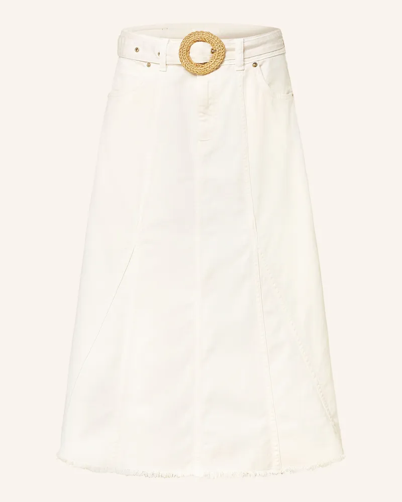 ba&sh Jeansrock Tinna weiss Ecru