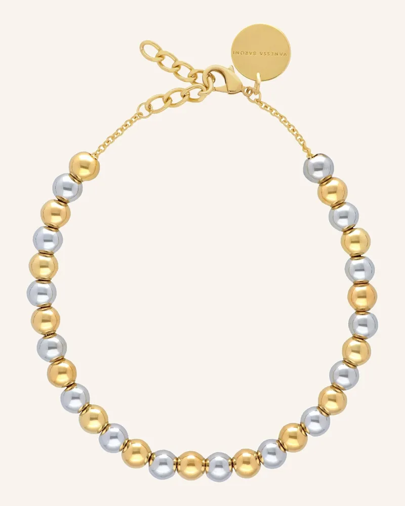 Vanessa Baroni Halskette Mini Beads Necklace Bicolor By Glambou gold Gold