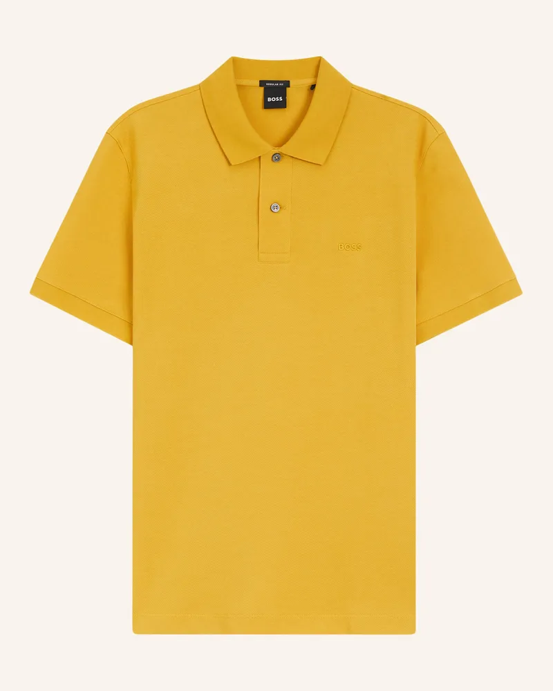 HUGO BOSS Piqué-Poloshirt Pallas Regular Fit gelb Gelb
