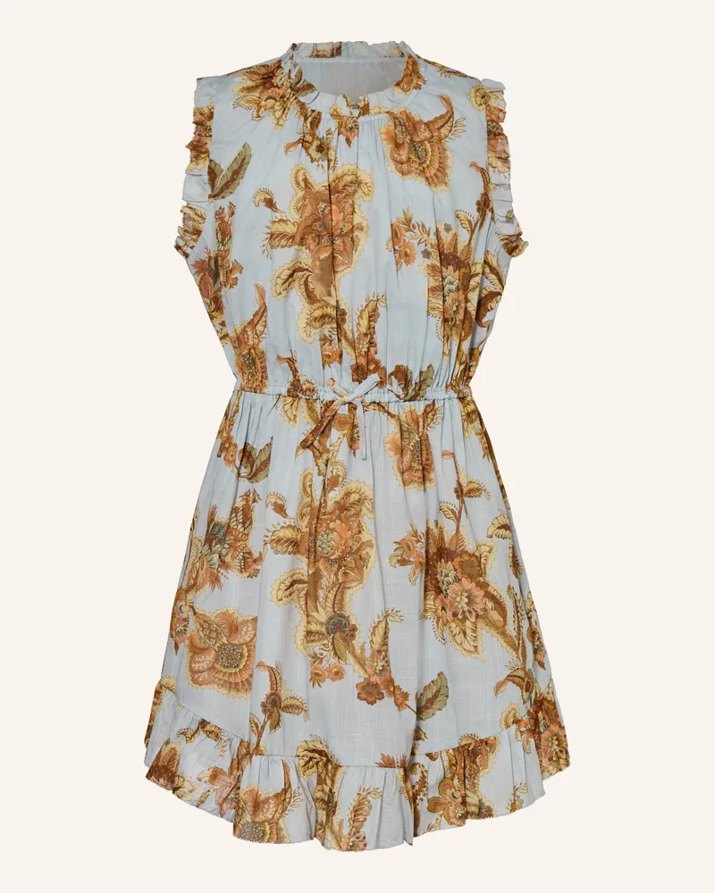 Zimmermann Kleid Aster Mit Rüschen blau Blaugrau