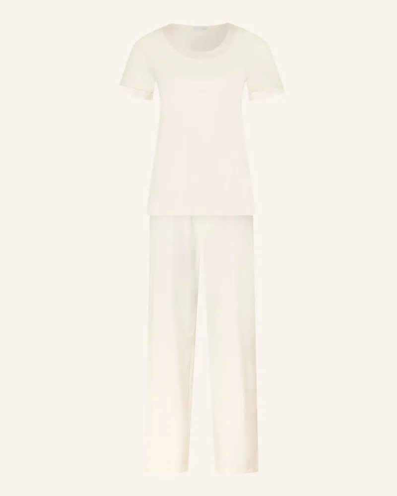 Hanro Schlafanzug Anil weiss Creme