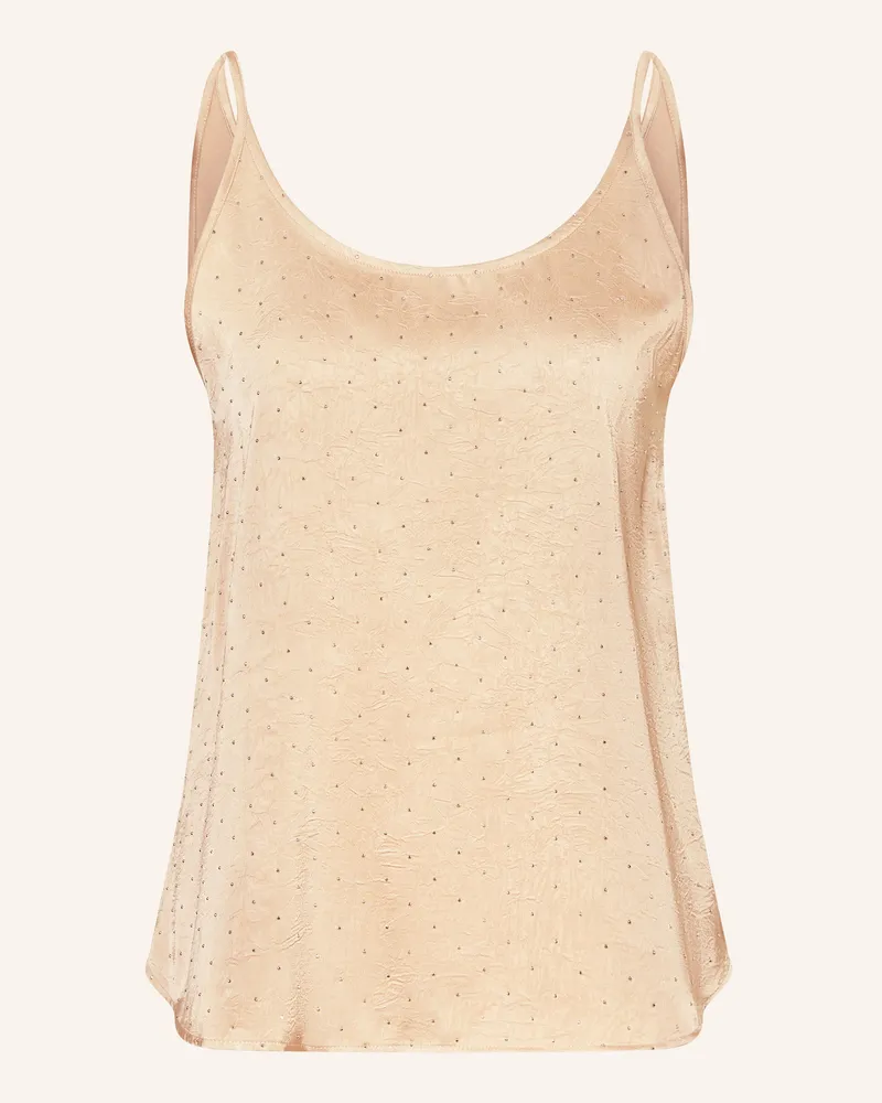 ba&sh Top Digue Mit Schmucksteinen beige Camel