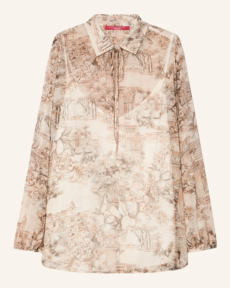 Marina Rinaldi Blusenshirt Mit Schmucksteinbesatz beige Hellbraun