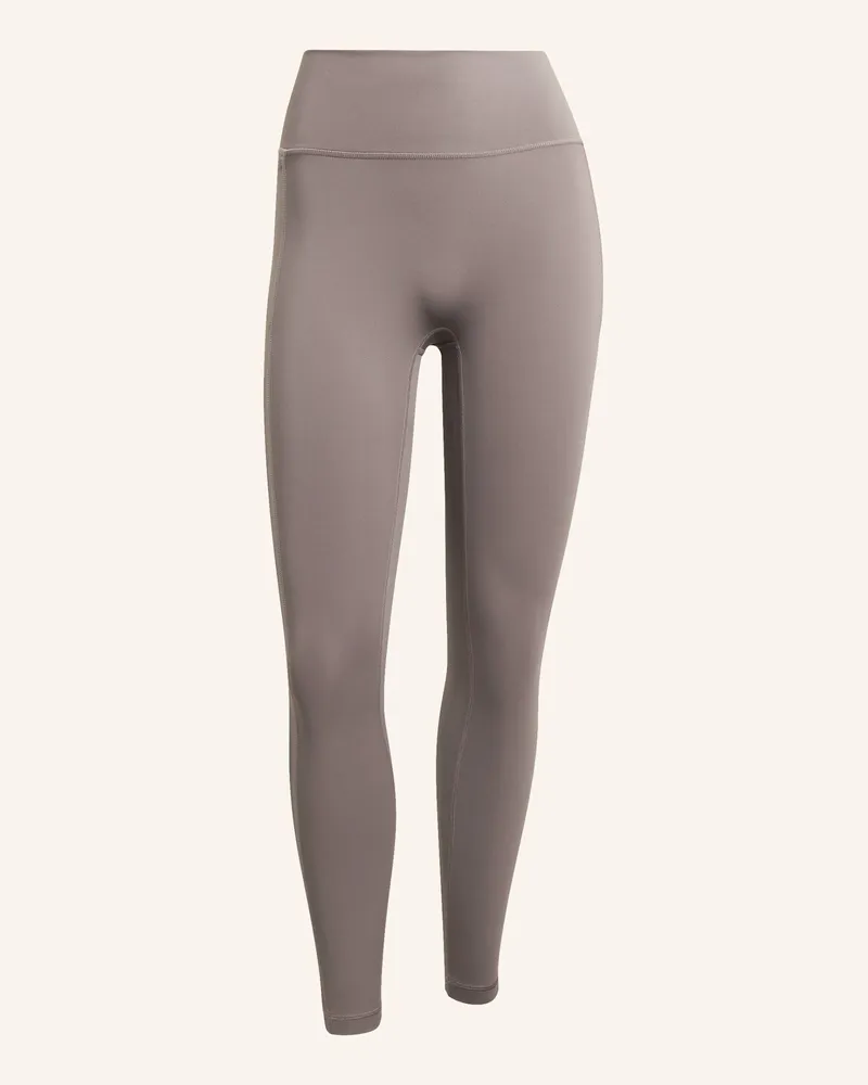 adidas Optime Workout 3-Streifen 7/8 Leggings braun Grau