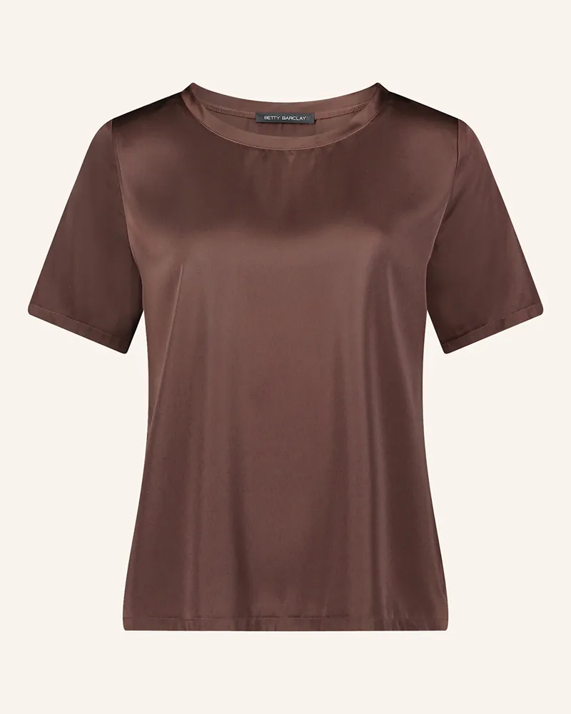 Betty Barclay Blusenshirt aus Satin Dunkelbraun