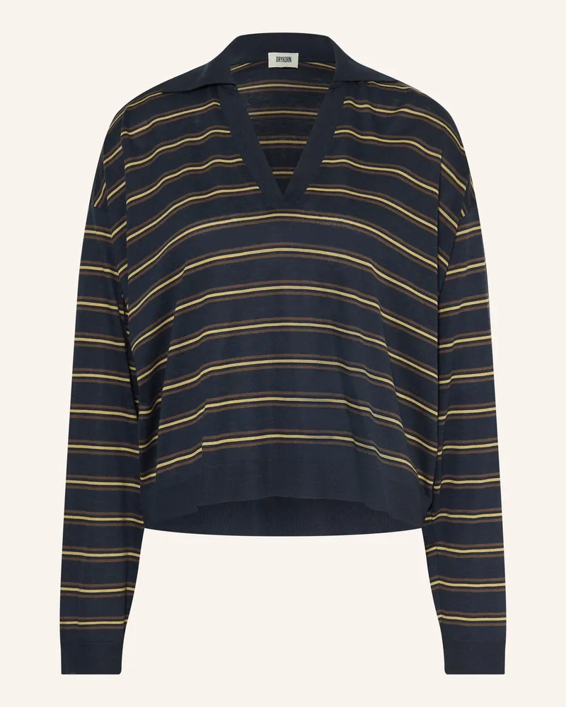 Drykorn Strick-Poloshirt Pirill blau Dunkelblau