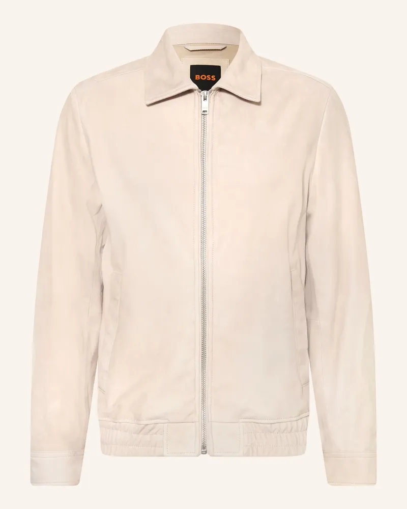 HUGO BOSS Lederblouson Josurf beige Ecru