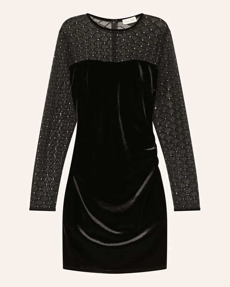 Phase Eight Samtkleid AMBEROSE mit Schmucksteinen Schwarz