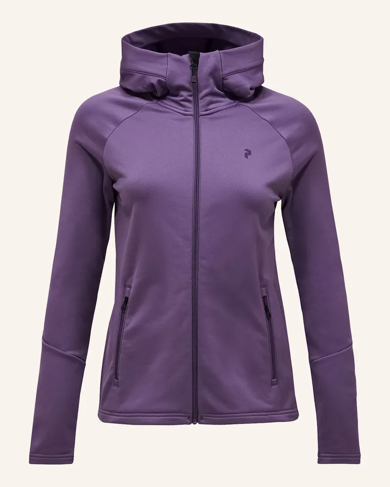 Peak Performance W Rider Essentials Midlayer Zip Hood Fleecejacke lila Dunkellila