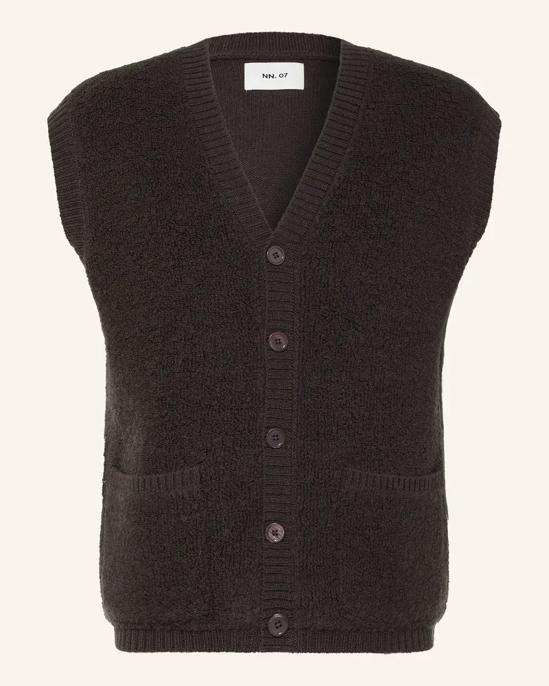 NN 07 Strickweste braun Dunkelbraun