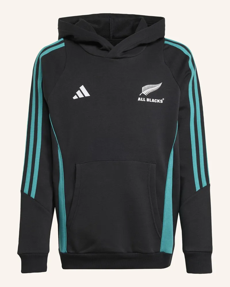 adidas ALL BLACKS KAPUZENJACKE KINDER Schwarz