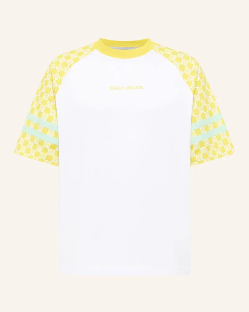 Carlo Colucci Oversize T-Shirt - Mosaic Legacy Federzoni weiss Weiss