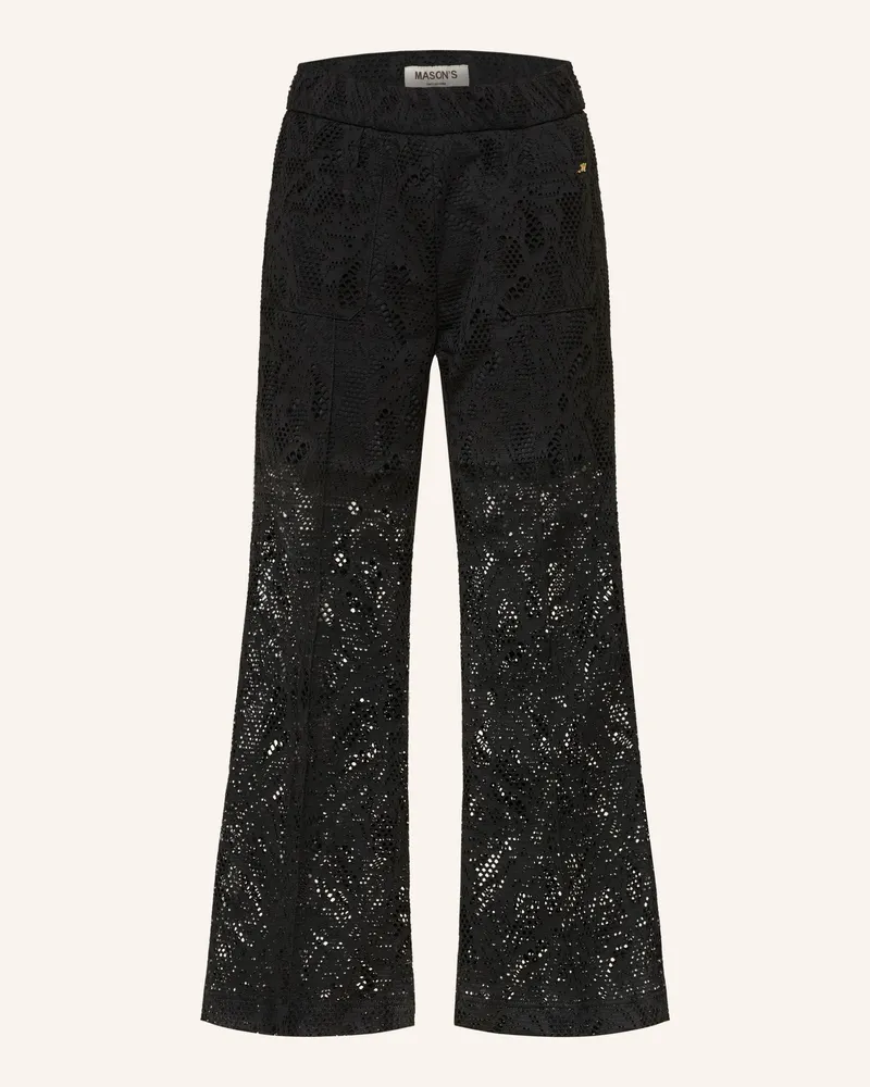 Mason's Hose aus Lochspitze Schwarz
