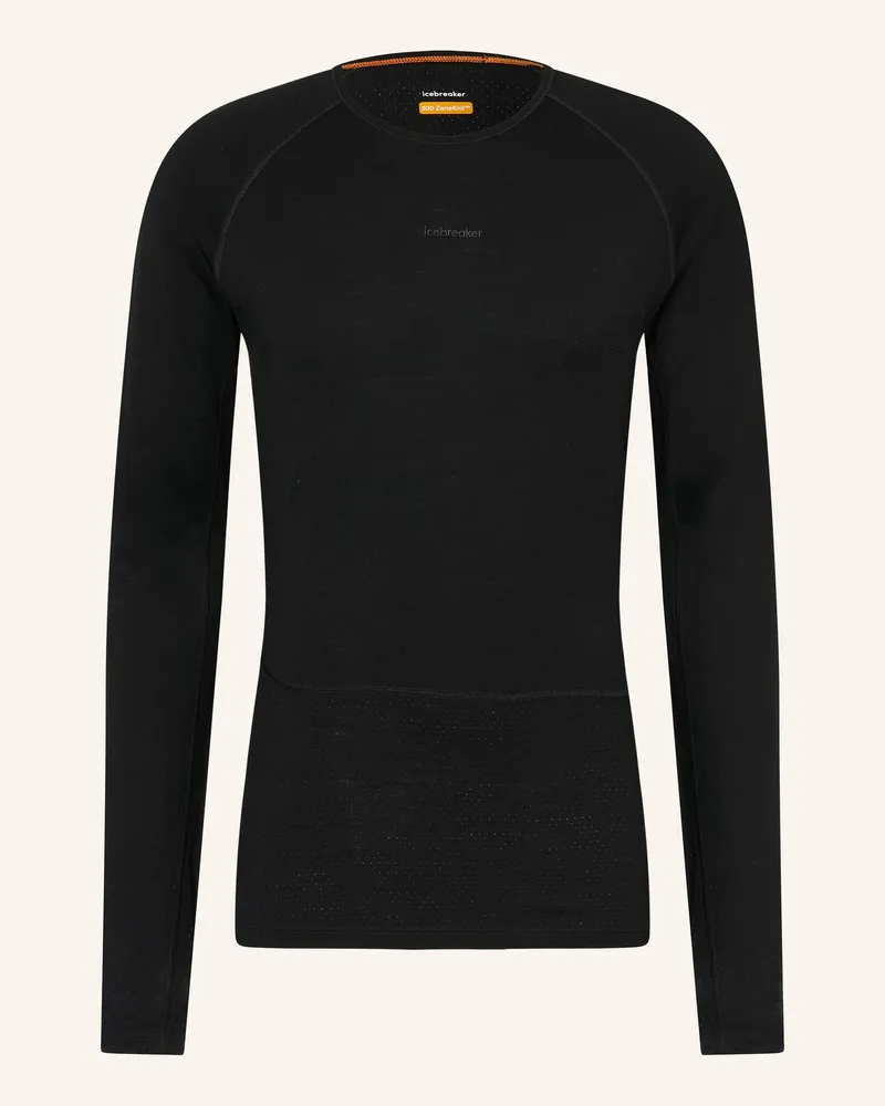 Icebreaker Funktionshirt Aus Merinowolle schwarz Schwarz