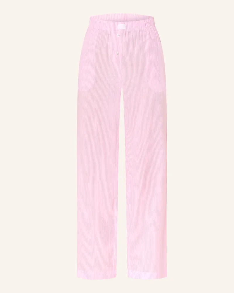 Mey Schlafhose Serie Cotton Stripes rosa Rosa