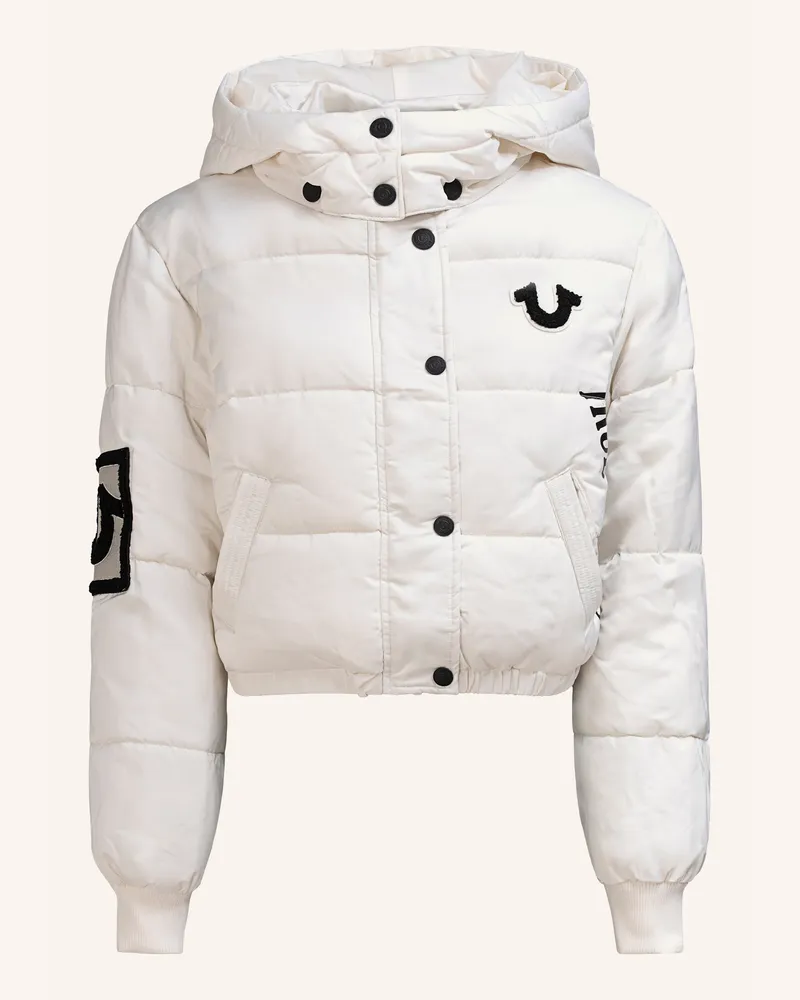 True Religion Cropped-Daunenjacke Weiss
