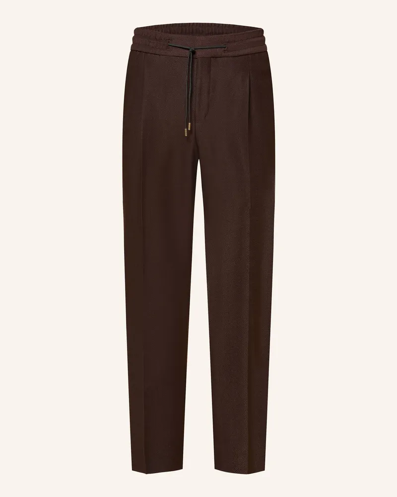 HUGO BOSS Hose GETLIN im Jogging-Stil Slim Fit Dunkelbraun