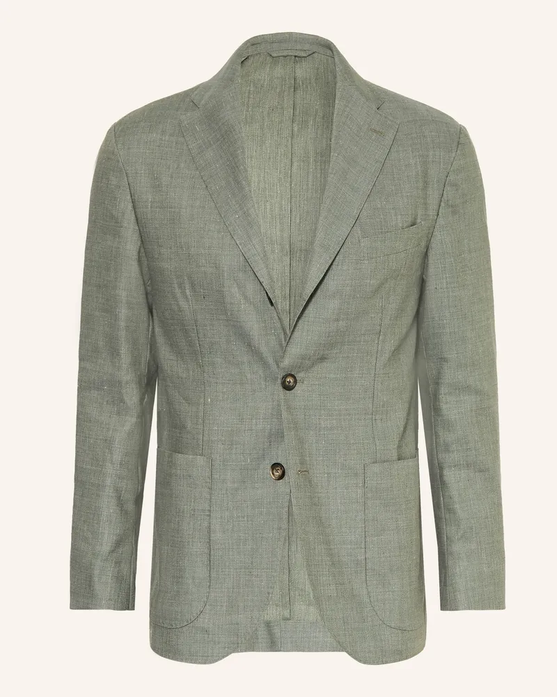 Eton Sakko Regular Fit mit Leinen Grün