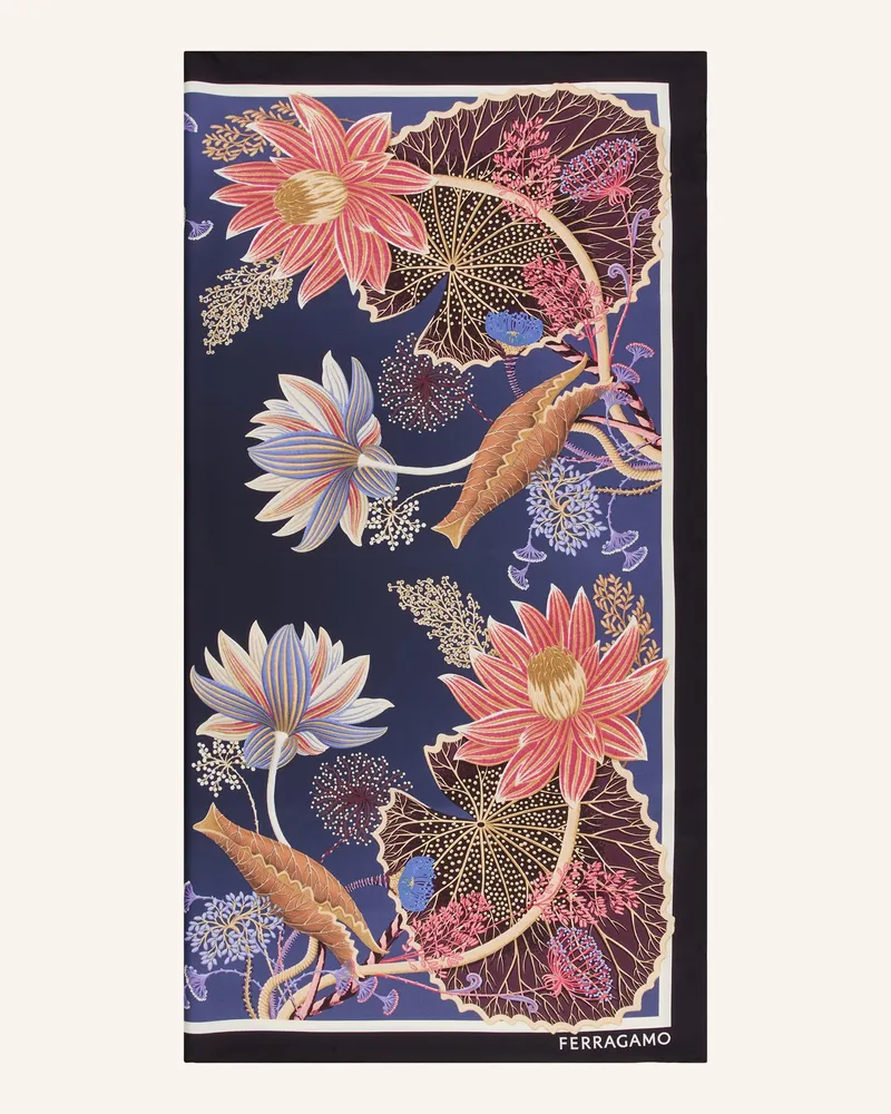 Ferragamo Seidentuch Dunkelblau