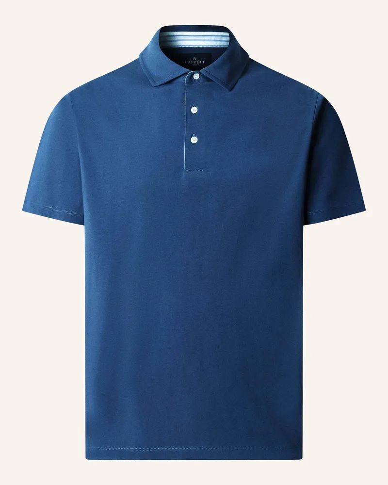 Hackett Poloshirt Jersey Woven Trim blau Blau