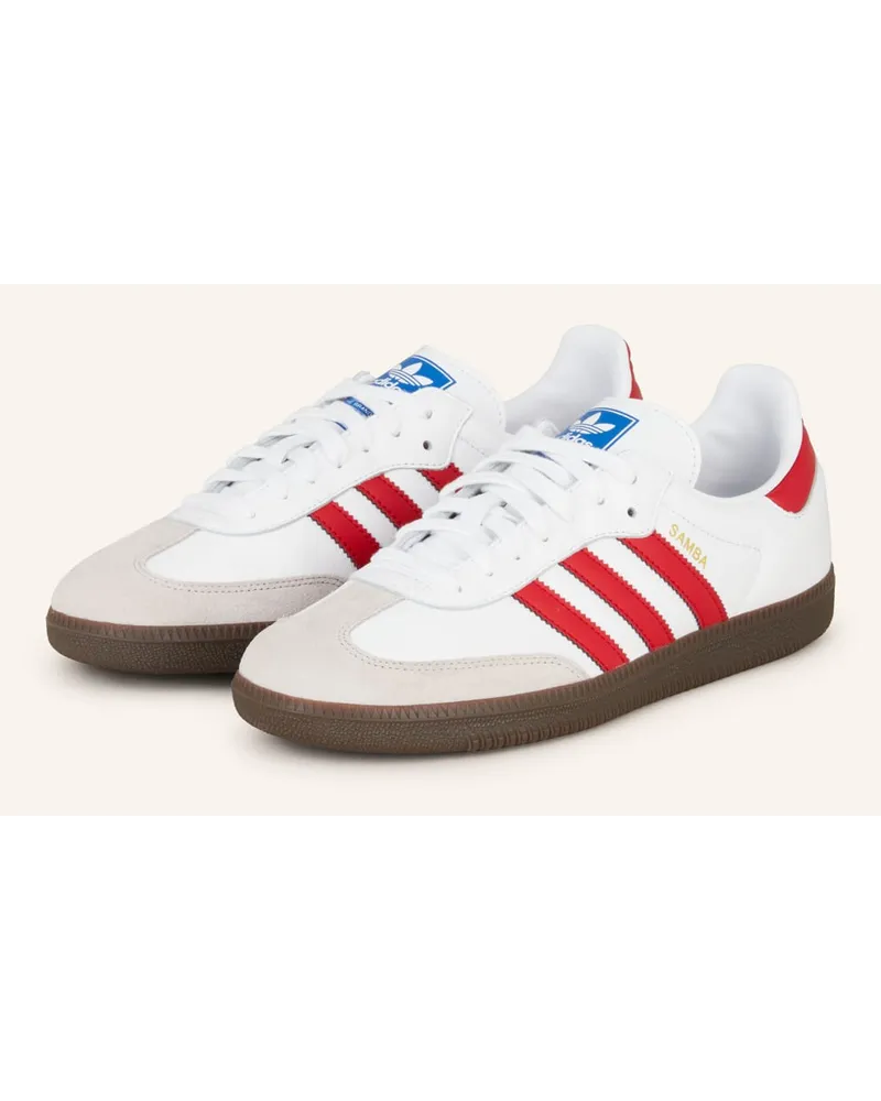 adidas Sneaker SAMBA OG - WEISS/ ROT/ CREME Weiss