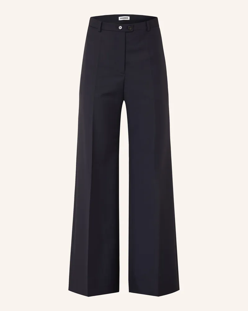 Jil Sander Marlenehose blau Dunkelblau