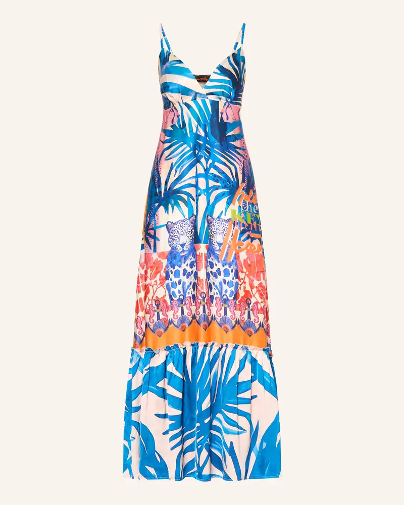 Miss Goodlife Satinkleid blau Blau