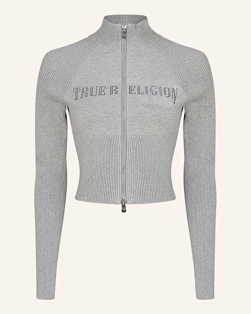 True Religion Zip-Sweater Crystal grau Grau