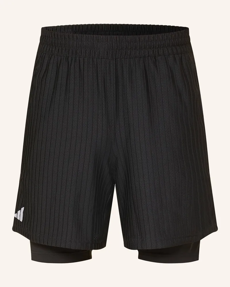 adidas 2-in-1-Tennisshorts TENNIS CLIMACOOL SET Schwarz