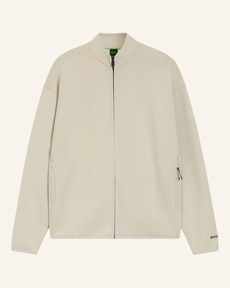 HUGO BOSS Sweatshirt Sw_Globe Fz Relaxed Fit beige Beige