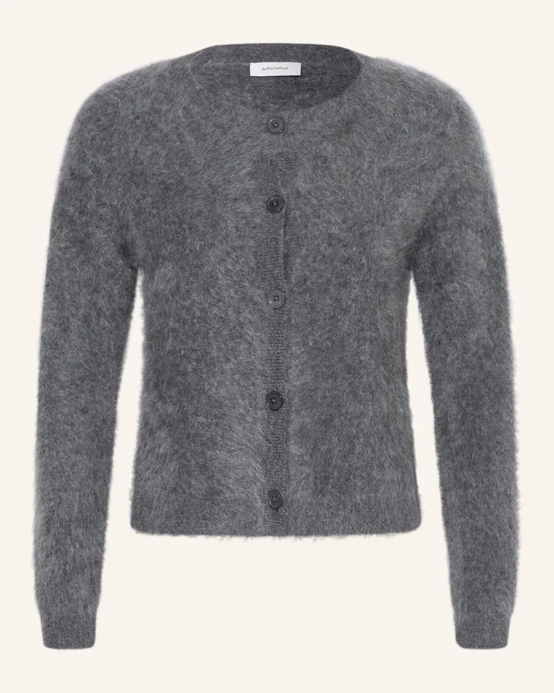 Darling Harbour Strickjacke Aus Cashmere grau Dark